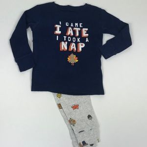 2-Piece Thanksgiving Snug Fit Cotton PJs
